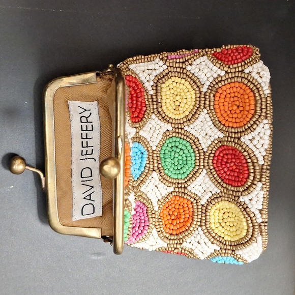 David Jeffery Hand Beaded Small Purse - Picture 3 of 5